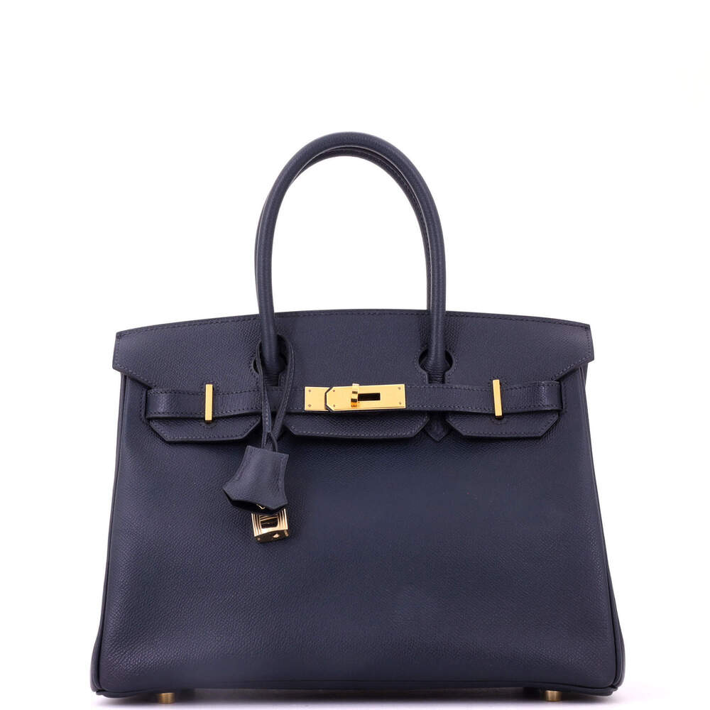 Hermes Birkin 30 Blue Epsom with Gold Hardware